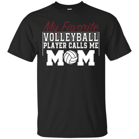 Womens My Favorite Volleyball Player Calls Me Mom Tshirt_Black