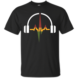 Rasta Headphones And Music Wave T-shirt_Black