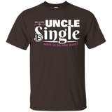 My Uncle Is Single Funny Nephew and Niece T-Shirt_Black