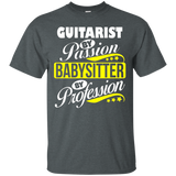 Guitarist By Passion Babysitter By Profession T Shirt_black