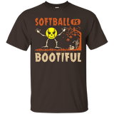 Softball Is Bootiful Spooky Halloween T-shirt Sports Lovers_black=