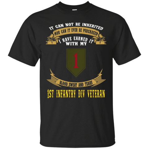 1st Infantry Division Veteran - Forever The Title Tshirt_black=