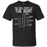 The Real Parts Of The Boat - Funny Rowing T Shirt_Black