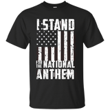 I Stand For The National Anthem - Veteran Flag Pride Tshirt_black