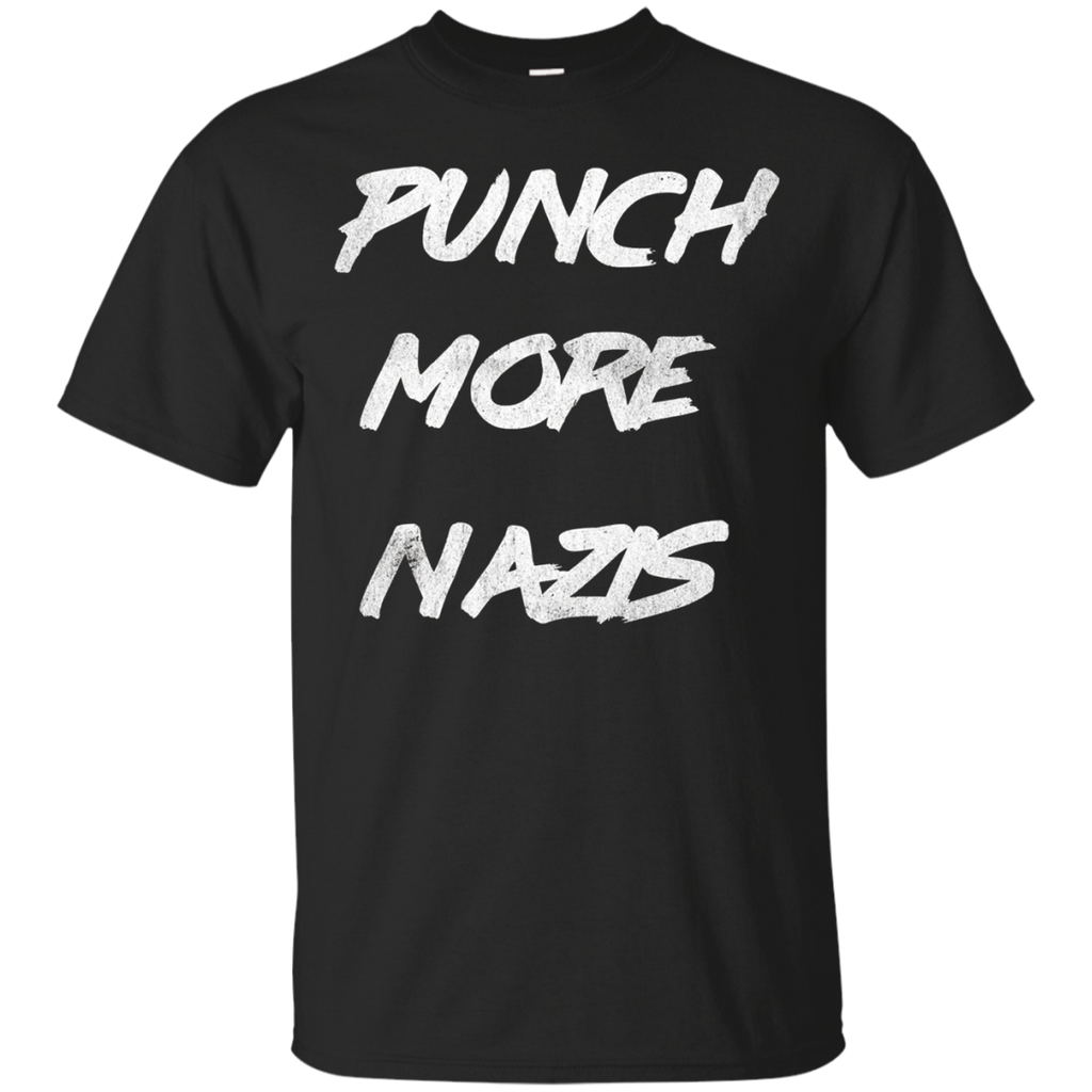 Punch More Nazis T-Shirt Mens & Womens Sizes_Black
