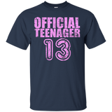 Women's Funny 13th Birthday T Shirt Official Girls Teenager Gift_Black