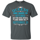 Queens Are Born In September 30 T-Shirt_Black
