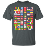International World Flags T-shirt Rectangles