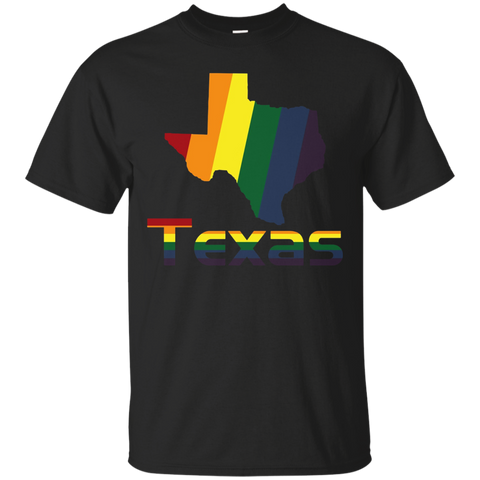 Texas LGBT Pride Gay Homosexual Lesbian Proud T-Shirt_Black