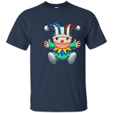 Happy Birthday Clown And Angel Funny Quote Cartoon T-shirt_navy