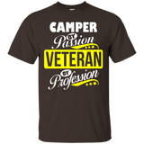 Camper By Passion Veteran By Profession T Shirt_black