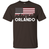 Orlando FL American Flag Skyline T-Shirt_Black