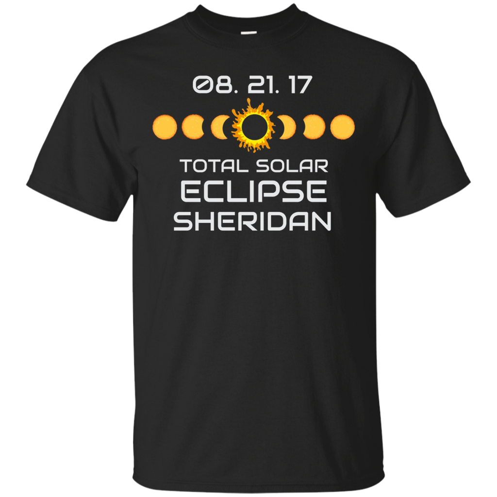 SHERIDAN OREGON Solar Eclipse Souvenir Gift T Shirt_Black