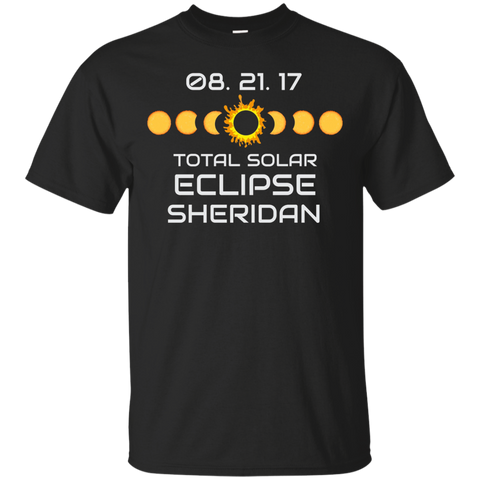 SHERIDAN OREGON Solar Eclipse Souvenir Gift T Shirt_Black