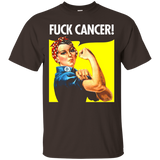 Rosie The Riveter Fuck Cancer Fight Attitude Funny T-Shirt_Black