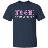 Womens Outnumbered Mom Of Boys Shirt_Black