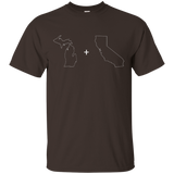 Michigan plus California T-shirts_Black
