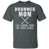 Drummer Mom But Much Louder Funny Marching Band T Shirt_black=