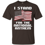 I Stand For The National Anthem T-shirt Usa Flag Design_black=