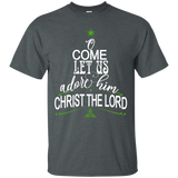 Christian Christmas T-shirt-o Come Let Us Adore Him_black