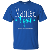 First Wedding Anniversary Gifts For Couples Husband T Shirt_black=