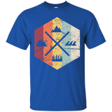 Retro Four Elements (Earth, Water, Fire, Air) T-Shirt_Black