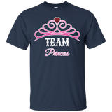 Team Princess Girl Pink Tee T Shirt For Gender Reveal Party_black=