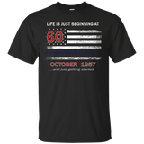 60th Birthday Gift Flag Tshirt Born In 1957 For 60 Years Old_black