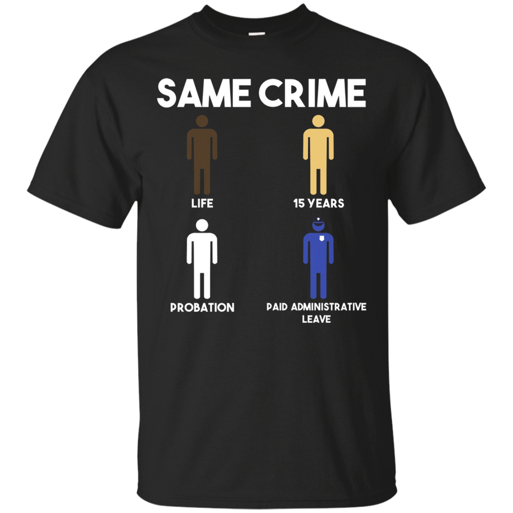 Same Crime Unequal Justice Black Lives Matter Apparel Shirt_Black