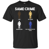 Same Crime Unequal Justice Black Lives Matter Apparel Shirt_Black