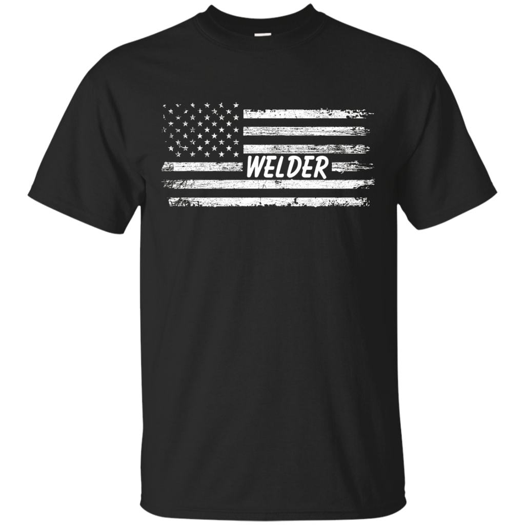 Welder American Flag T-Shirt_Black