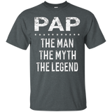 Pap The Man The Myth The Legend Grandpa Gift Men T-Shirt_Black