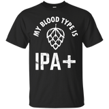 My Blood Type is IPA+ Funny Beer Drinker Gift_Black