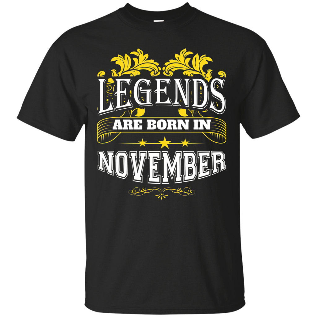 Legends Are Born In November Birthday T-shirt Gift_black