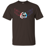 Cafe Racer Typography Red Blue Wing Graphic Tshirt Tee_black