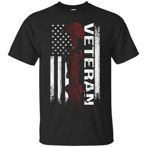 America Flag Veteran Day T-shirt_black