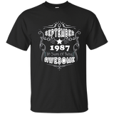 Semtember 1987 Gift 30 Years Old Shirt - 1987 Birthday Shirt_Navy