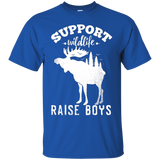 Support Wildlife Raise Boys Shirt Dad of Boys Shirt for Men_Black