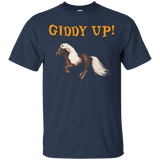 Giddy Up! Cowboy Cowgirl Horseback Rider Horse Shirt_black=