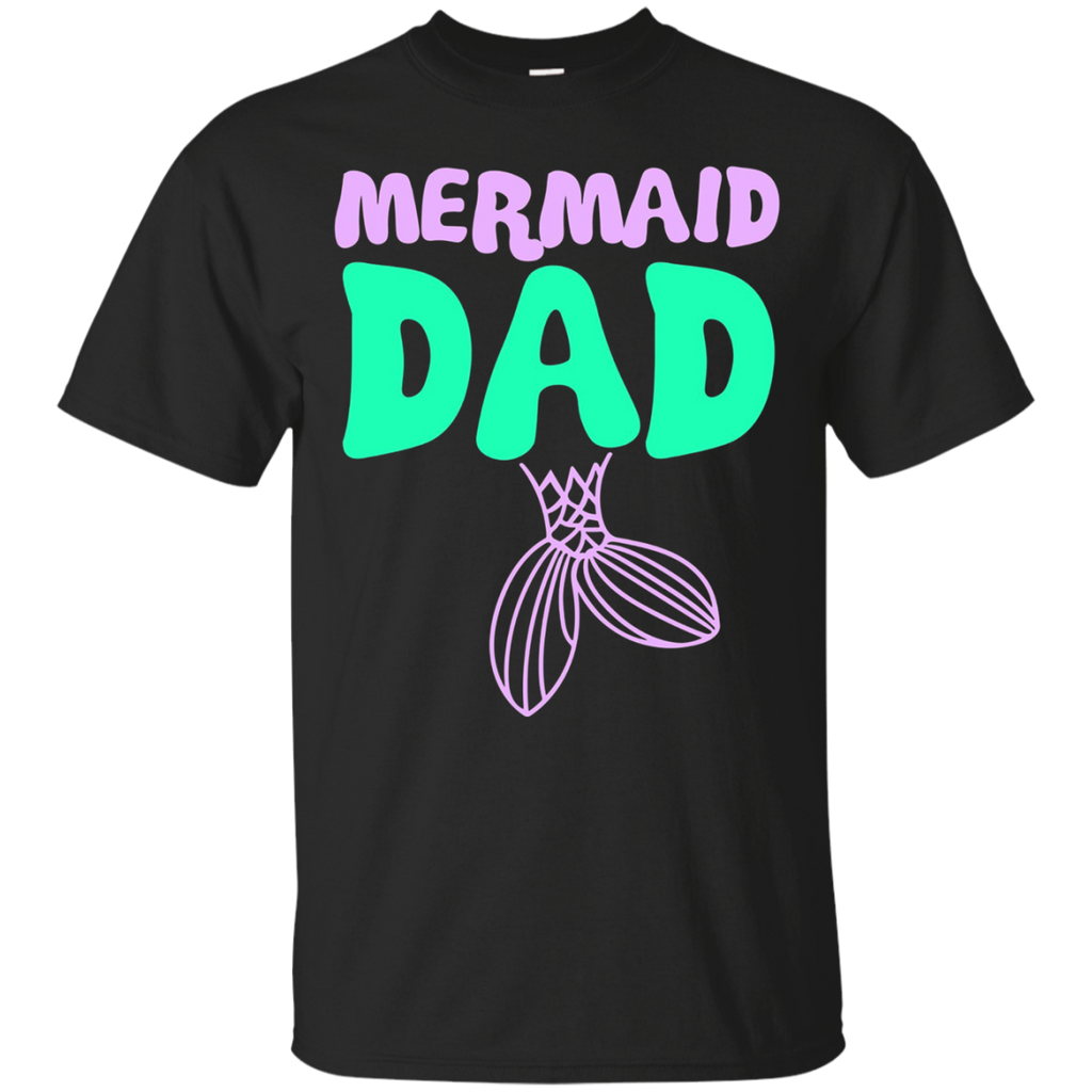 Mermaid Dad T-Shirt_Black