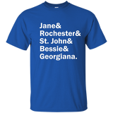 Jane Eyre Character List Classic Literature T-shirt