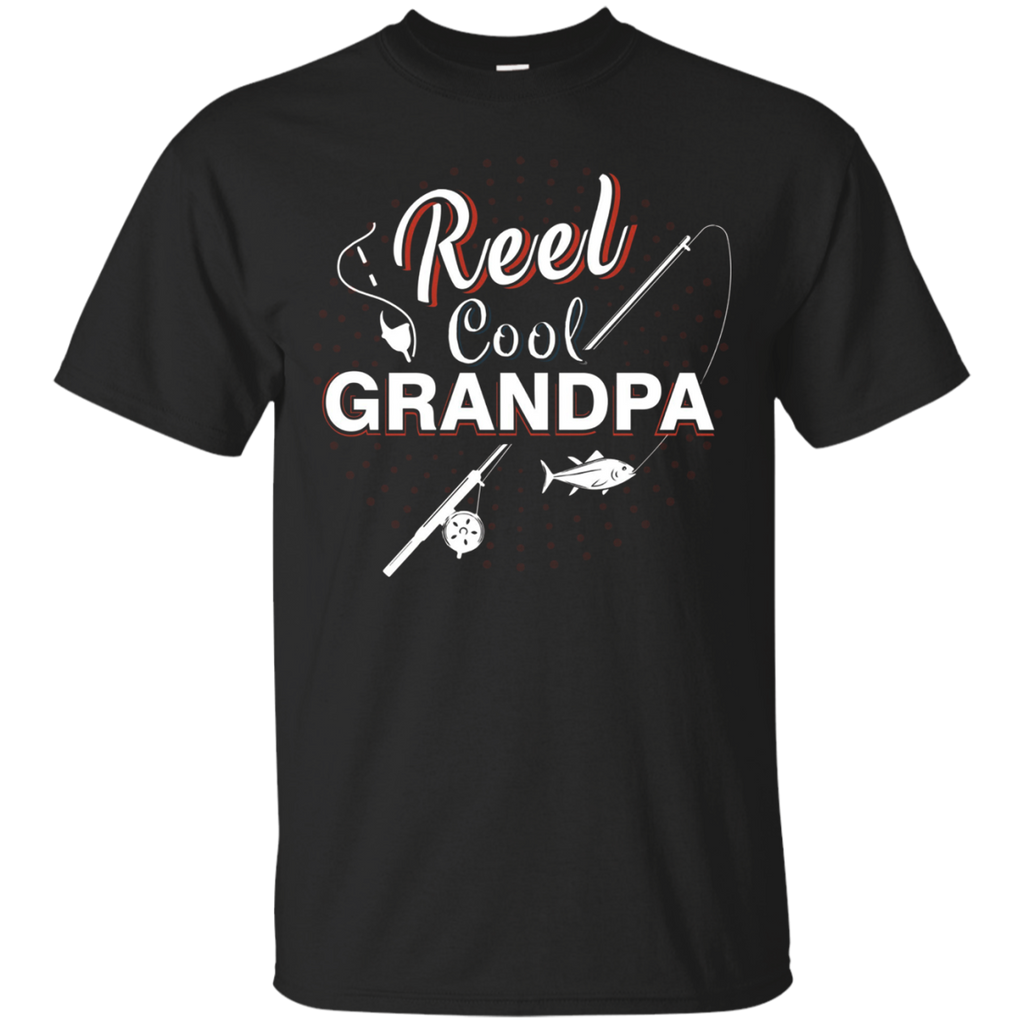 Reel Cool Grandpa Shirt Funny Fishing T Shirt For Grandpa_Black