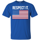 American Pride National Anthem Usa Flag Respect It T-shirt_black