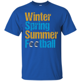 Winter Spring Summer Football T-shirt 4 Seasons Tee_black=