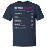 October Girl Facts T-shirt Libra Zodiac Sign_Black