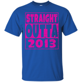 Straight Outta 2013 T-Shirt Funny 4th Birthday Gift - Pink_Black