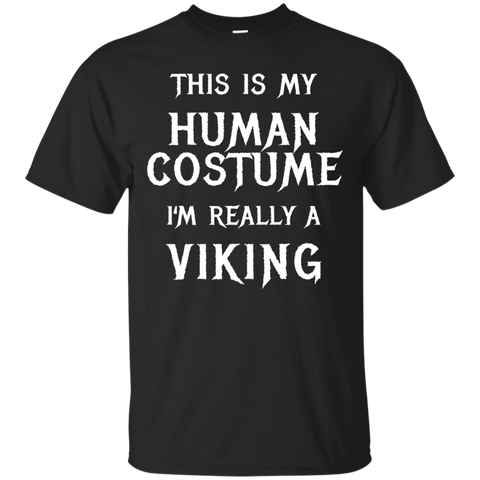 I'm Really A Viking Halloween Costume Shirt Easy Funny Top_black=