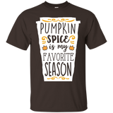 Pumpkin Spice Is My Favorite Season Cute Latte T-shirt_Black