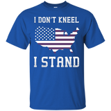 I Don't Kneel - I Stand America Map Proud Honor Shirt_black