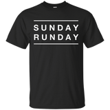 Sunday Runday Gym Workout Run T-Shirt_Black